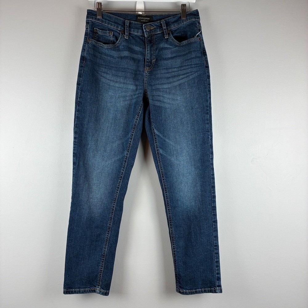 Banana Republic Mid-Rise Girlfriend Dark Wash Jeans Size‎ 27/4 Classic Preppy